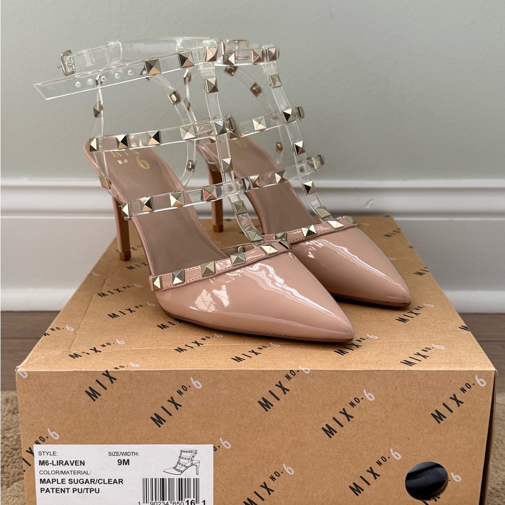 Mix No. 6 Nude Studded Heels